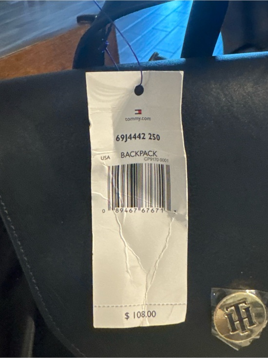 Tommy Hilfiger Black Nylon Backpack Tote main image 4